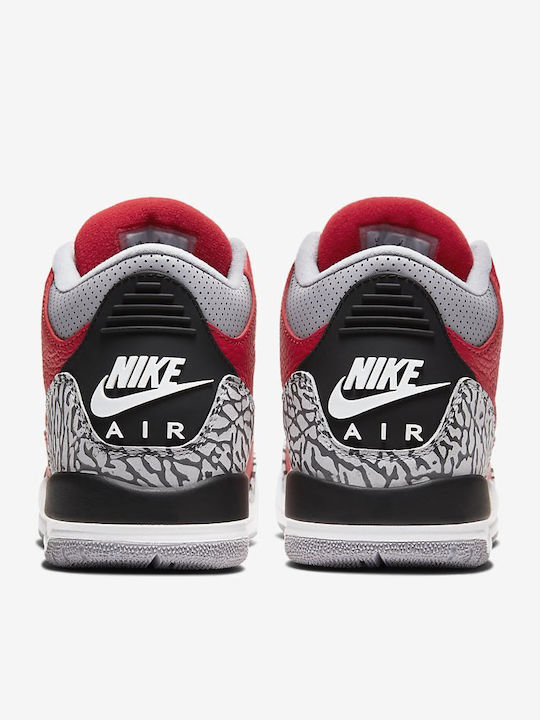 3 Retro Παιδικά Sneakers High Κόκκινα