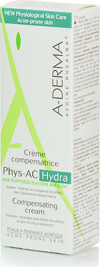 A-Derma Phys-AC 24ωρη Ενυδατική Κρέμα Προσώπου κατά της Ακμής 40ml