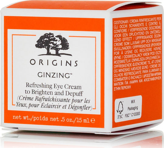 Origins Ginzing Moisturizing Cream Eyes against Dark Circles with Hyaluronic Acid 15ml