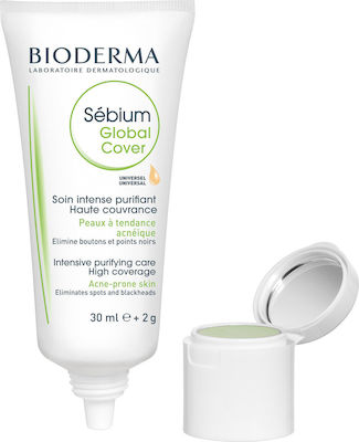 Bioderma Sebium Acne , Blemishes & Moisturizing Day Tinted Fluid Suitable for All Skin Types 30ml