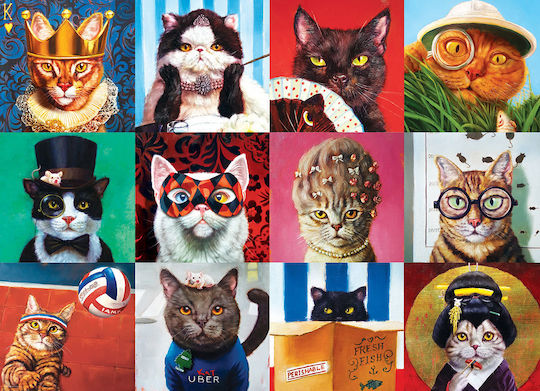 Funny Cats by Lucia Heffernan Puzzle 2D Smart Cut Design 1000pcs