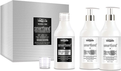 L'Oreal Professionnel Unisex Hair Care Set Smartbond Bond Strengthening System with Shampoo 3pcs