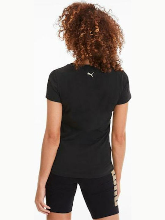 Puma Rebel Graphic Women's Athletic T-shirt Black