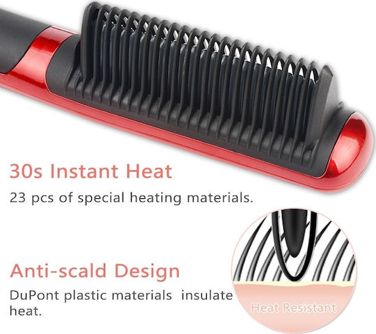 Electric Ceramic Hair Brush for Straightening 29W