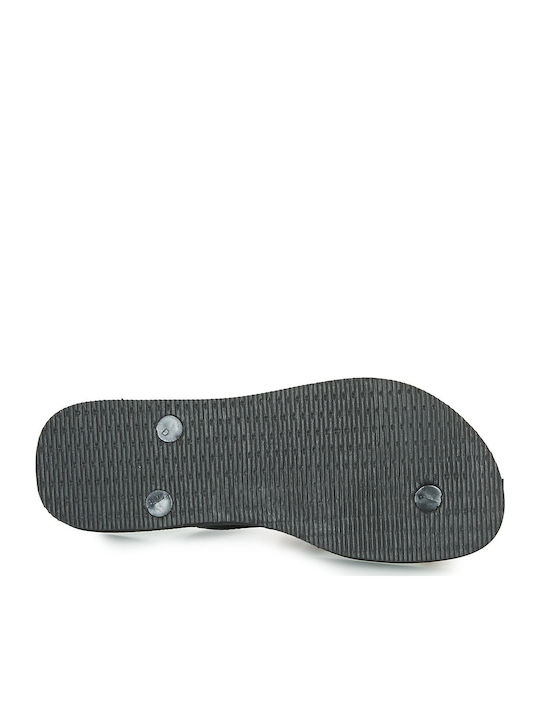 Slim Flatform Джапанки в Черен Цвят