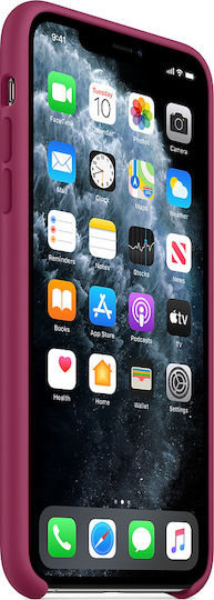 Apple Silicone Case Back Cover Σιλικόνης Μπορντό (iPhone 11 Pro Max)