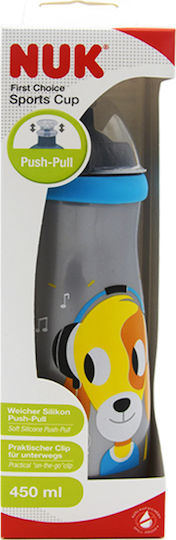 Nuk First Choice Sports Educational Sippy Cup Plastic Gray cat & dog for 36m+m+ 450ml 10.255.412