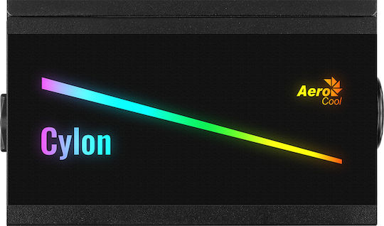 Aerocool Cylon 600W Black Computer Power Supply Full Wired 80 Plus Standard
