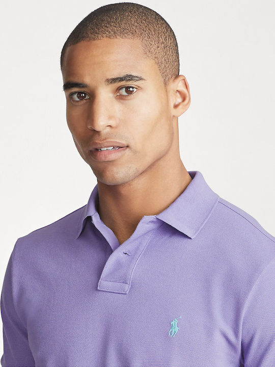 Polo Short Sleeve Blouse Purple