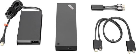 Lenovo ThinkPad Workstation Gen 2 Thunderbolt 3 Docking Station με HDMI/DisplayPort 4K PD Ethernet και συνδεση 3 Οθονών Μαύρο