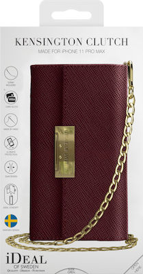 iDeal Of Sweden Kensington Crossbody Clutch Portofel Piele artificială Magnetic Burgundia (iPhone 11 Pro Max) IDKCC-I1965-157