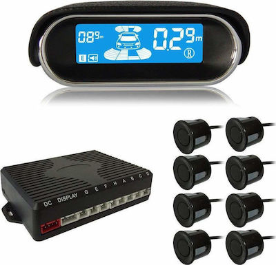 Car Parking System with Screen and 8 Sensors in Black Colour ALS-108