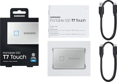 Samsung Portable SSD T7 Touch USB-C / USB 3.2 1TB 2.5" Сребрист