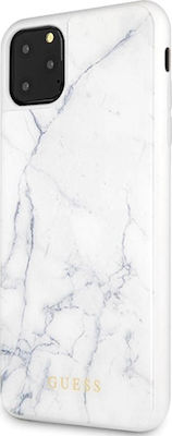 Guess Plastic Back Cover White (iPhone 11 Pro Max)