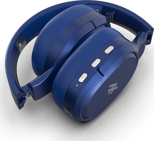 iFrogz Airtime Vibe Bluetooth Wireless Over Ear Headphones with 30 hours of Operation Blue