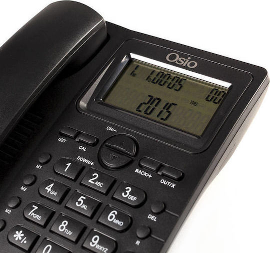 Osio OSW-4710 Ενσύρματο Τηλέφωνο Γραφείου Μαύρο OSW-4710B
