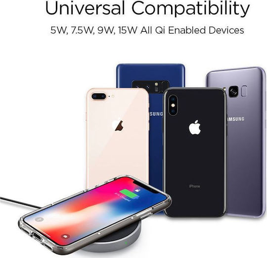 Spigen Ασύρματος Φορτιστής (Qi Pad) 15W Quick Charge 3.0 Μαύρος (F306W)