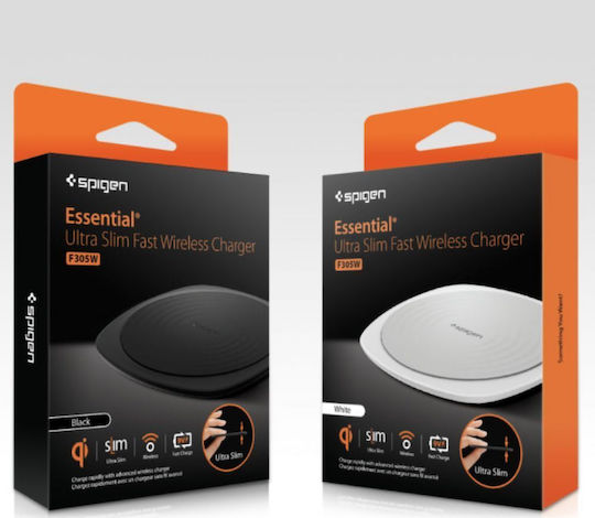 Spigen Ασύρματος Φορτιστής (Qi Pad) 5W Quick Charge 2.0 Λευκός (F305W)