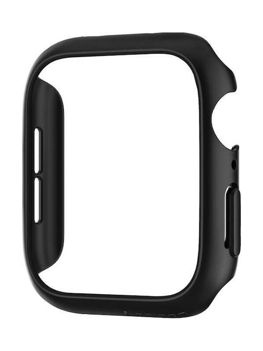 Spigen Thin Fit Plastic Case in Black color for Apple Watch 44mm