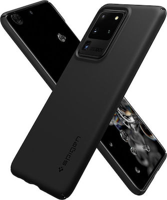 Spigen Thin Fit Umschlag Rückseite Kunststoff Schwarz (Galaxy S20 Ultra) ACS00708