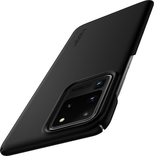 Spigen Thin Fit Back Cover Πλαστικό Μαύρο (Galaxy S20 Ultra)