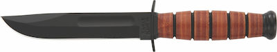 Ka-Bar Short USMC Messer Braun mit Klinge aus Stahl in Scheide