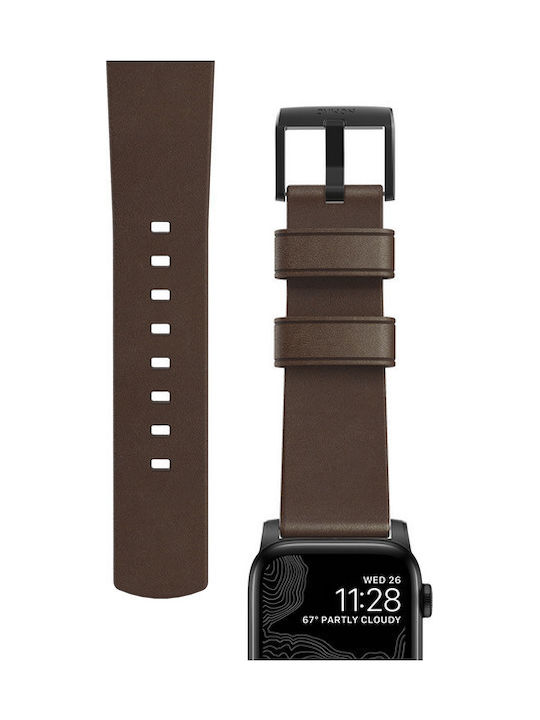 Nomad Modern Strap Λουράκι Δερμάτινο Μαύρο (Apple Watch 42/44/45mm)