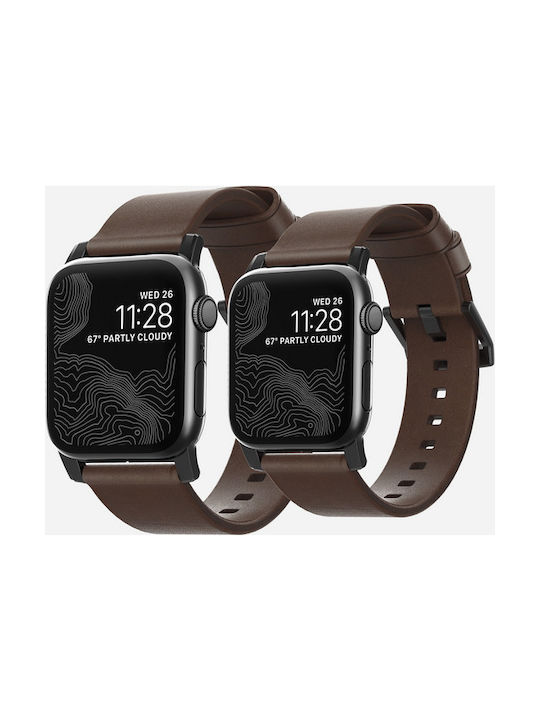 Nomad Modern Strap Λουράκι Δερμάτινο Μαύρο (Apple Watch 42/44/45mm)