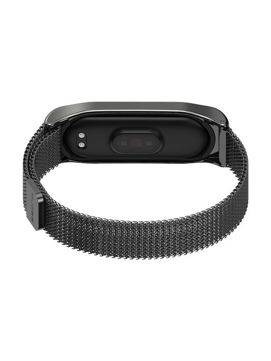 Milanese Stainless Steel Λουράκι Μεταλλικό Μαύρο (Mi Band 3/Mi Smart Band 4)