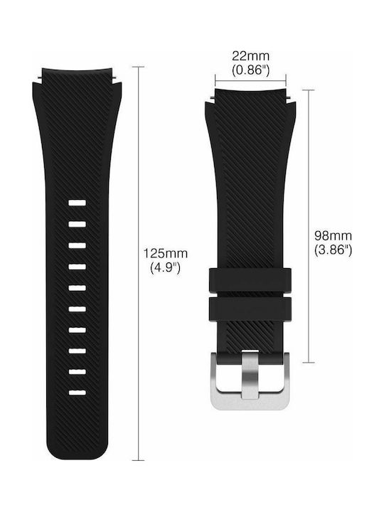 Tech-Protect QuickFit Strap Silicone Black (Huawei Watch 3 / Huawei Watch GT 2 Pro)