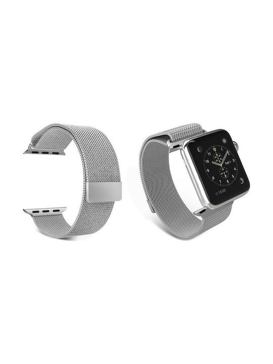 Tactical Λουράκι Μεταλλικό Ασημί (Apple Watch 38/40/41mm)
