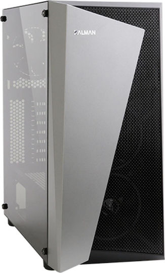 Zalman S4 Plus Gaming Midi Tower Κουτί Υπολογιστή με Πλαϊνό Παράθυρο Μαύρο