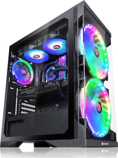 Raijintek Silenos Pro Gaming Middle Tower Carcasă Calculator cu Fereastră Laterală Negru