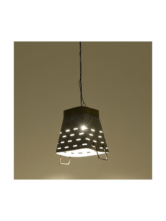 Inart Pendant Light Gray with Socket E27 29x23x30cm