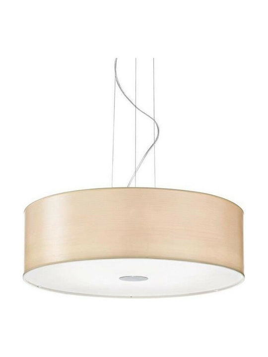 Ideal Lux Woody SP5 Pendant Chandelier for 5 Bulbs E27 Beige