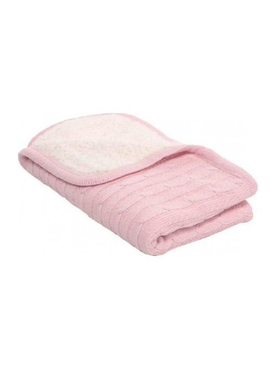 Kikka Boo Pătură Pepinieră Swaddling pături Sherpa Tricotat Roz 75x100cm. 31103010029