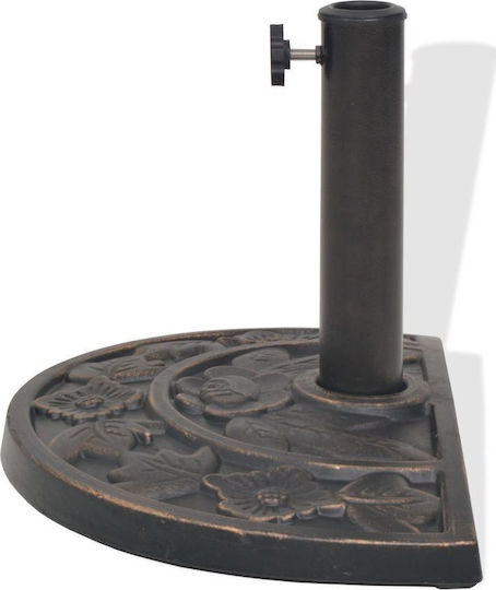 vidaXL Umbrella Stand made of Plastic in Bronze Color 50x50x33cm