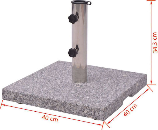 vidaXL Schirmständer aus Beton in Gray Farbe 40x40x48cm