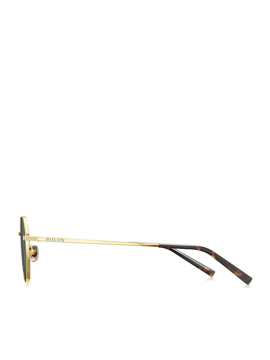 Bolon Arden Sunglasses Χρυσά with Metal Frame & Green Lens