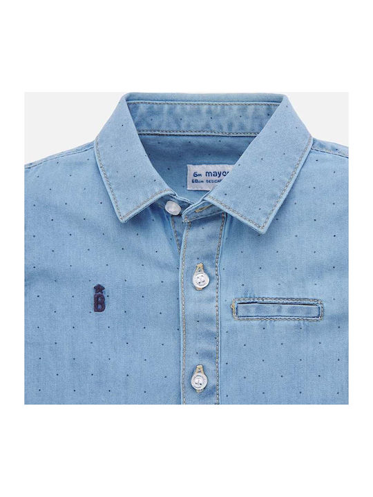 Mayoral Kids Denim Shirt Light Blue