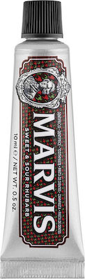 Marvis Sweet & Sour Rhubarb Toothpaste for Ulitis , Plaque & Cavities 10ml