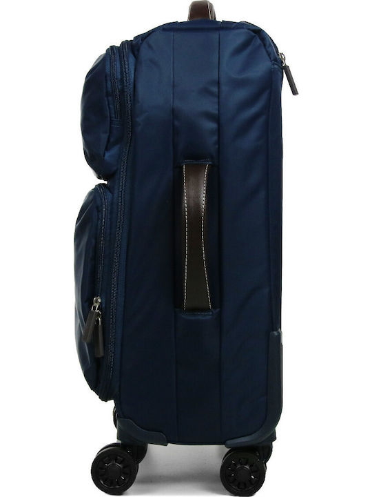 Airtex Paris Μεσαία Βαλίτσα Ταξιδίου Υφασμάτινη Navy Μπλε με 4 Ρόδες Ύψους 67εκ.