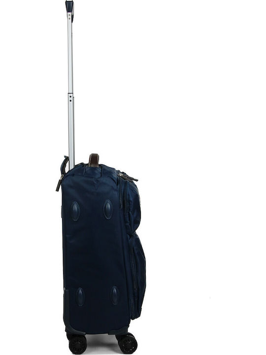 Airtex Paris Μεγάλη Βαλίτσα Ταξιδίου Υφασμάτινη Navy Μπλε με 4 Ρόδες Ύψους 80εκ.