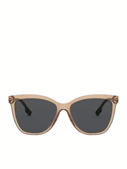 Burberry Women's Sunglasses with Beige Plastic Frame and Gray Gradient Lens BE4308 3856/87