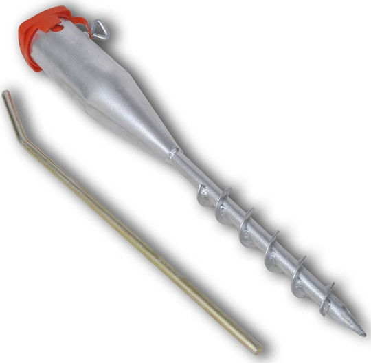 vidaXL Umbrella Base Screwed Metal 25-55mm Silver