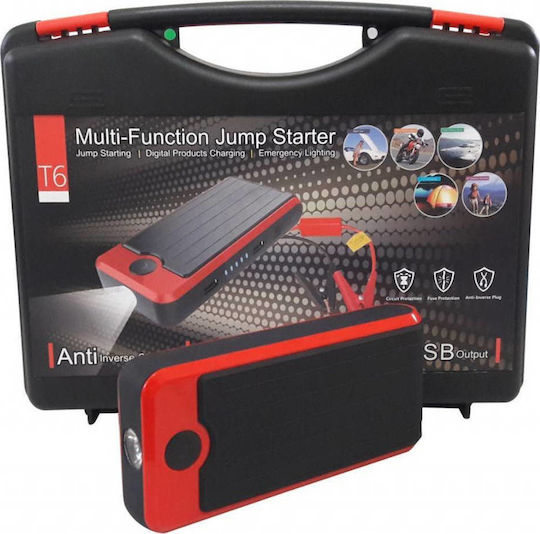 Andowl Pingan T6 Jump Starter Portable Car Battery Jump Starter 12000mAh with Power Bank / Φακό / USB 12V 12000mAh