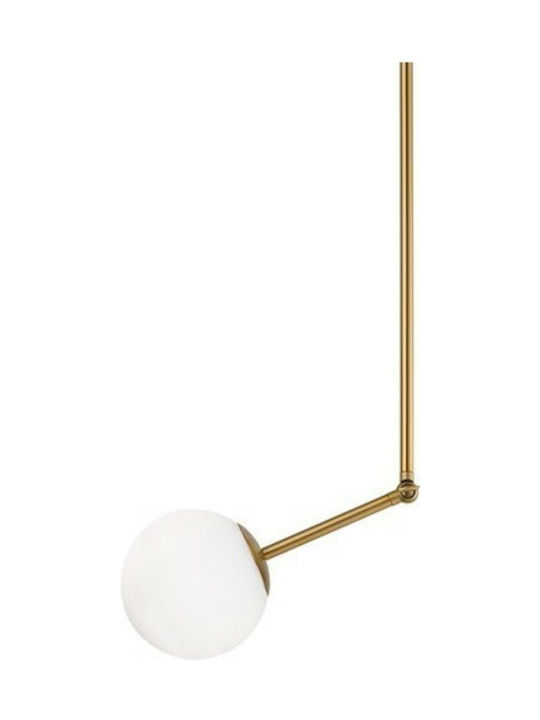 Aca Pendant Light Single-Light Ball for Socket E27 Gold