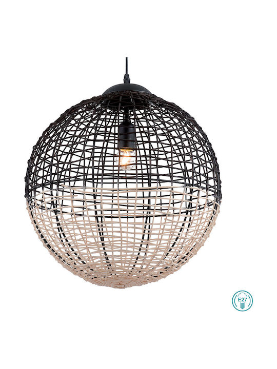 Viokef Omicron Pendant Light Suspension Grid for Socket E27 Black