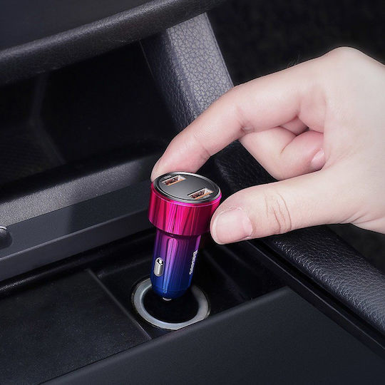 Baseus Magic PPS Car Charger 6A Fast Charging with Ports: 2xUSB Black Color