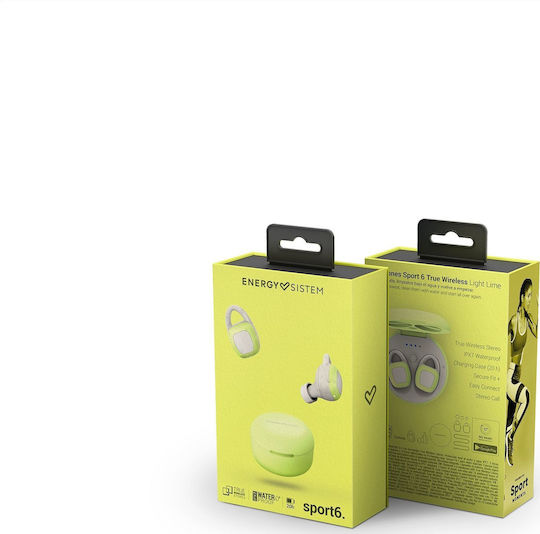 Energy Sistem Sport 6 In-Ear Bluetooth-Freisprecheinrichtung Kopfhörer mit Schweißresistenz und Ladeetui Gelb
